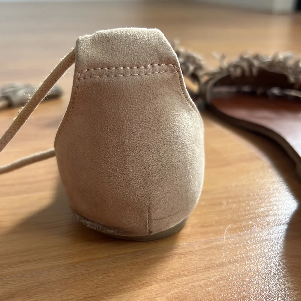 Fringe Tie Sandals Size 9.5 - Picture 3 of 6